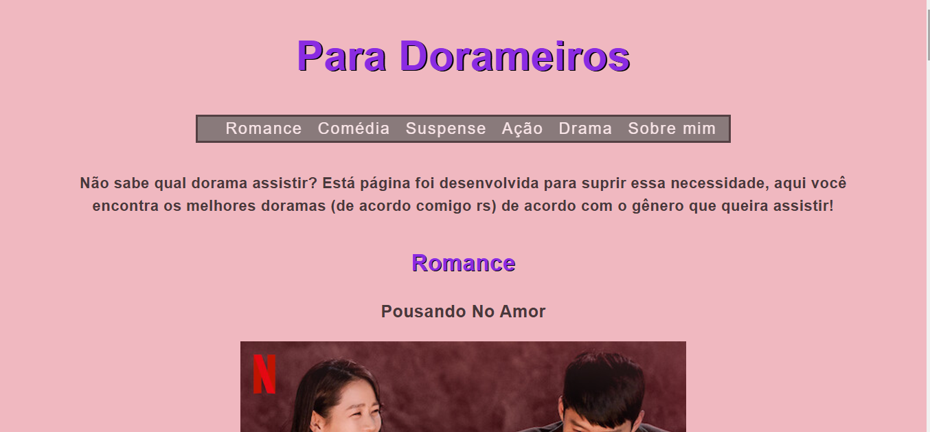 imagem do site para dorameiros